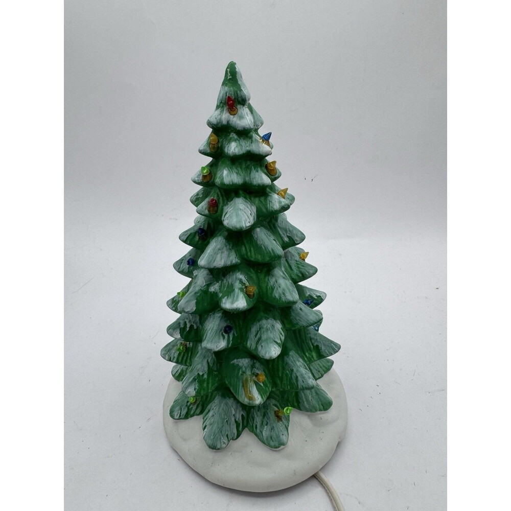 Lemax Hand Painted Porcelain Ceramic Christmas Tree Village Square - Picture 2 of 7